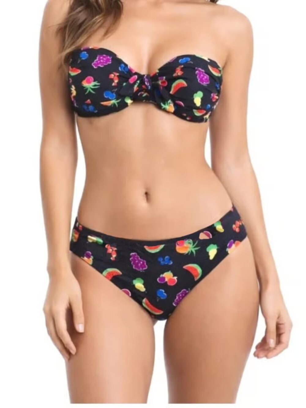 NWT Kate Spade Women's Fruits Bandeau Ring Bikini Top & High  Cut Bottom XS S M
